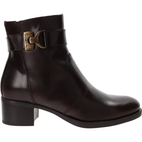 Leder Stiefeletten Elegante Qualität Stil , Damen, Größe: 38 EU - Nerogiardini - Modalova