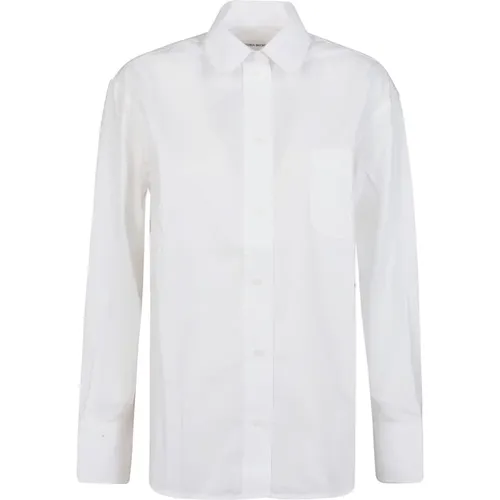 Weiße Oversized Langarmshirt , Damen, Größe: M - Victoria Beckham - Modalova