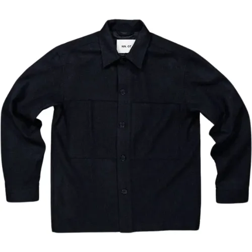 Wool Blend Overshirt , male, Sizes: S - Nn07 - Modalova