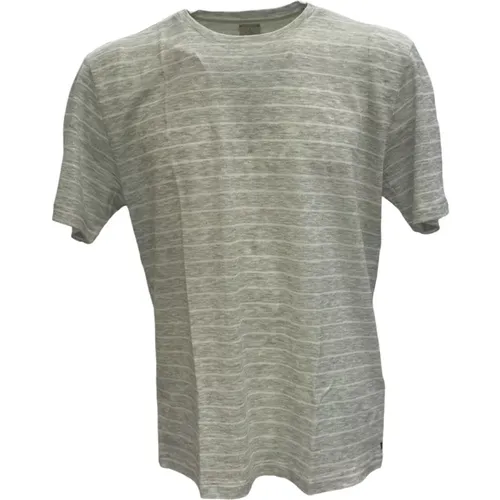 Lässiges Baumwoll-Leinen T-Shirt , Herren, Größe: L - Eleventy - Modalova