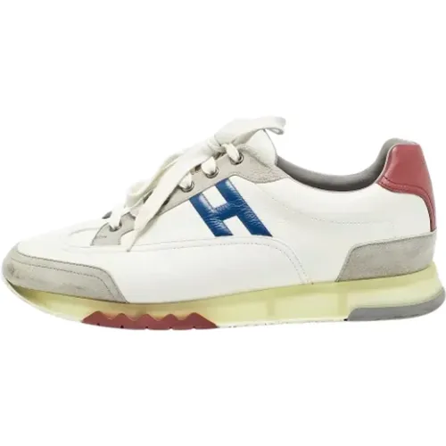 Pre-owned Leather sneakers , male, Sizes: 9 1/2 UK - Hermès Vintage - Modalova