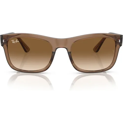 Rectangular Sunglasses with Transparent Frame and Gradient Lenses , unisex, Sizes: 56 MM - Ray-Ban - Modalova