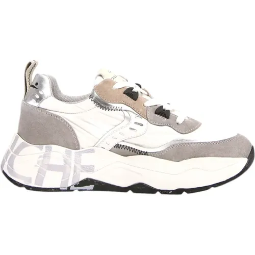 Weiße Leder/Nylon Sneakers Club105 , Damen, Größe: 37 EU - Voile blanche - Modalova