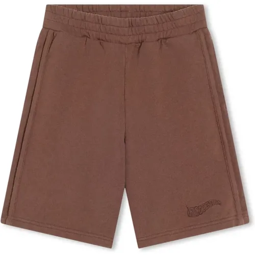 Braune Shorts mit Besticktem Logo - Jacquemus - Modalova