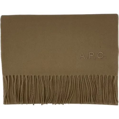 Camel Wool Scarf , unisex, Sizes: ONE SIZE - A.p.c. - Modalova