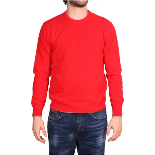 Virgin Wool Trim Sweater , male, Sizes: M - Altea - Modalova