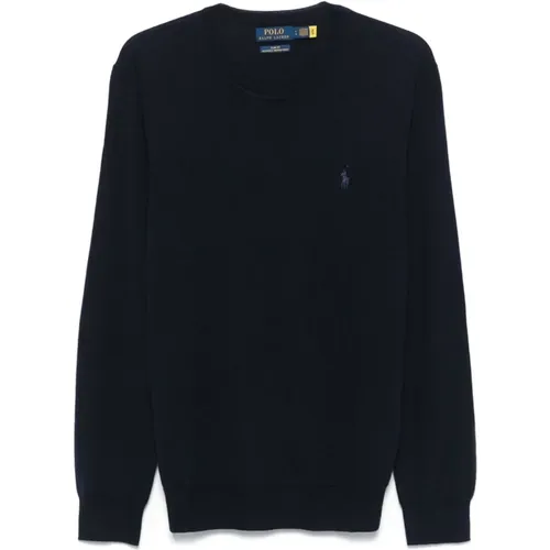 Blaue Pullover , Herren, Größe: M - Ralph Lauren - Modalova