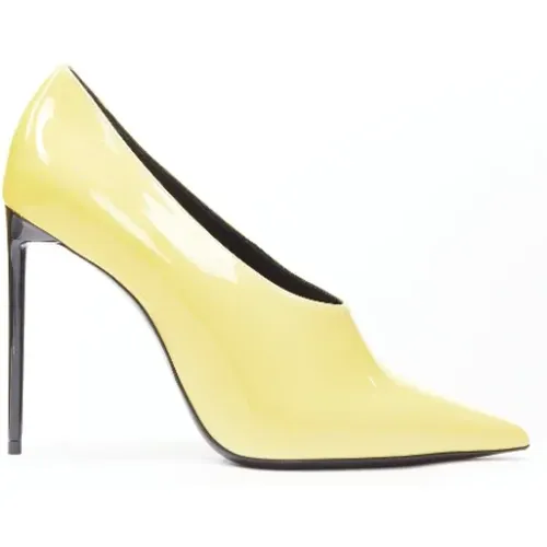 Pre-owned Leather heels , female, Sizes: 5 1/2 UK - Saint Laurent Vintage - Modalova