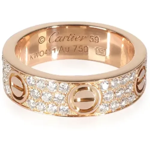 Pre-owned Rose Gold rings , female, Sizes: ONE SIZE - Cartier Vintage - Modalova