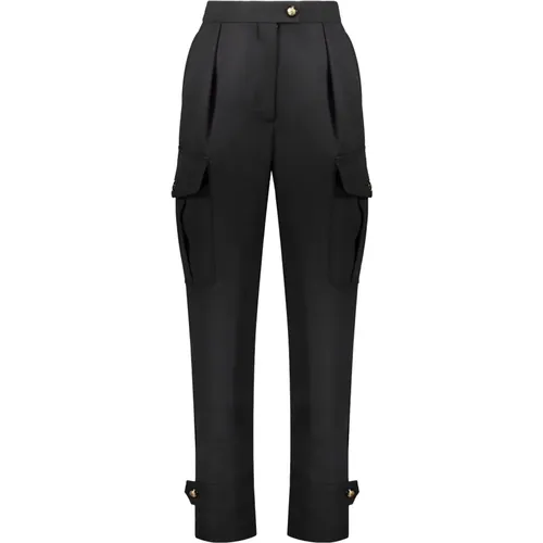 Wool Trousers with Pockets and Embellished Buttons , female, Sizes: XS, S, M - alexander mcqueen - Modalova