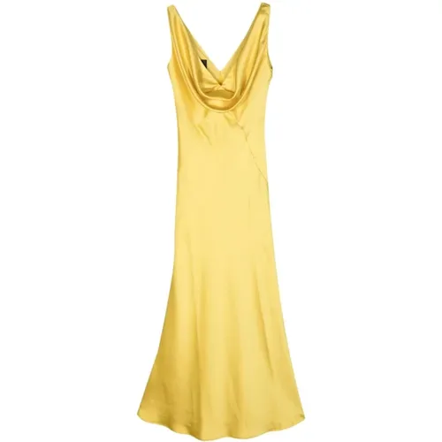 Gelbe kleid mit Niedrigem Absatz , Damen, Größe: XS - pinko - Modalova