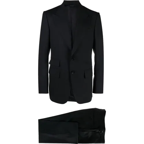 Super 120's Wool Suit , male, Sizes: L - Tom Ford - Modalova