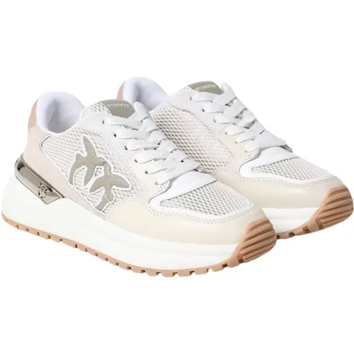 Sneaker aus Wildleder und Mesh - pinko - Modalova