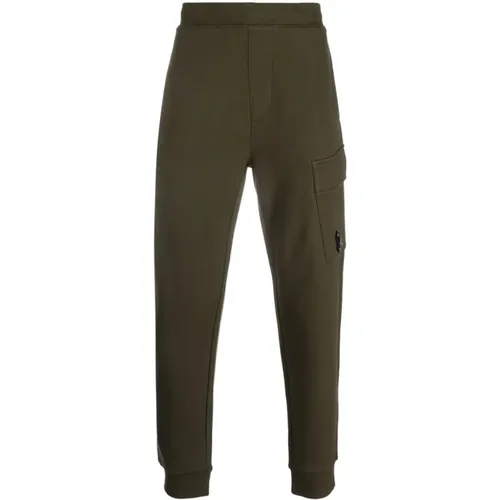 Diagonal Raised Fleece Cargo Sweatpants , male, Sizes: M, XL, S, L, XS - C.P. Company - Modalova