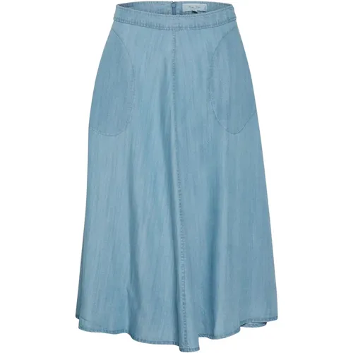 Light Denim A-Line Skirt , female, Sizes: L, XL, 2XL - Part Two - Modalova