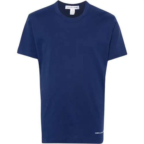 Navy Tee Shirt Klassischer Stil , Herren, Größe: M - Comme des Garçons - Modalova