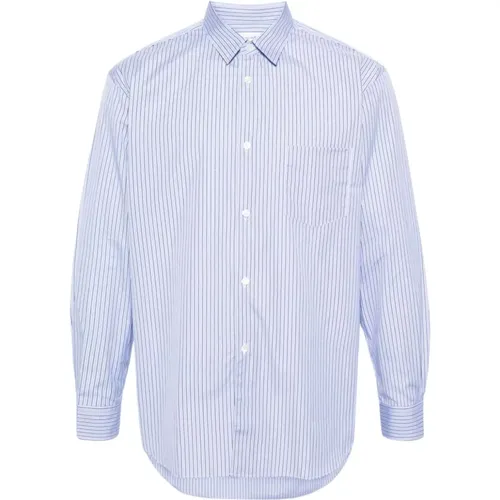 Striped Light Shirt with Long Sleeves , male, Sizes: M, XL, L - Comme des Garçons - Modalova