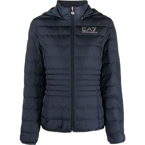 Logo-Print Padded Jacket , female, Sizes: 2XS, XS - Emporio Armani EA7 - Modalova