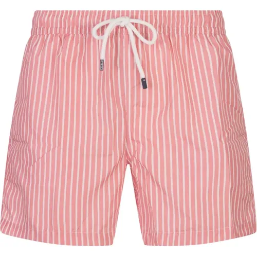 Pink Striped Swim Shorts , male, Sizes: M, XL, 2XL, L - Fedeli - Modalova