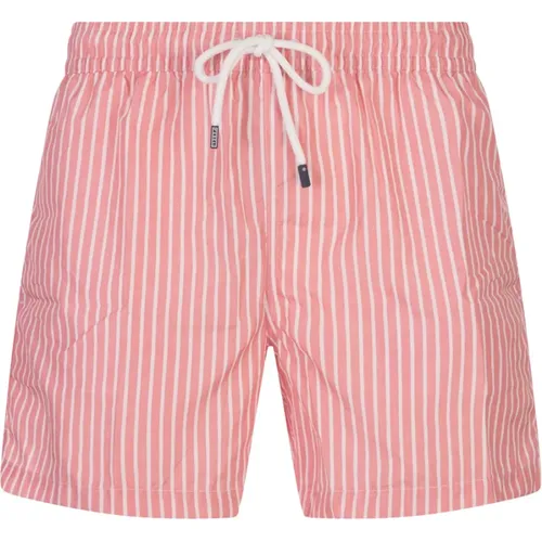 Pink Striped Swim Shorts , male, Sizes: XL - Fedeli - Modalova