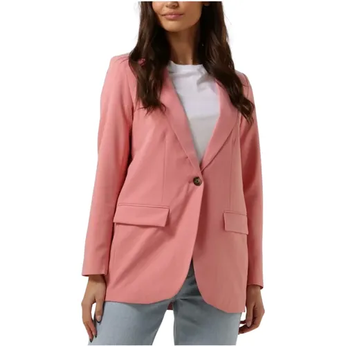 Rosa Blazer Langarm , Damen, Größe: L - Object - Modalova