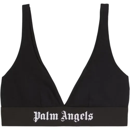 Schwarze Logo Jacquard Dreieck Unterwäsche , Damen, Größe: S - Palm Angels - Modalova