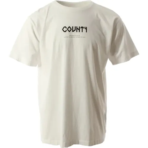 County Navaho Basic Neck T-shirt , Herren, Größe: L - Marcelo Burlon - Modalova