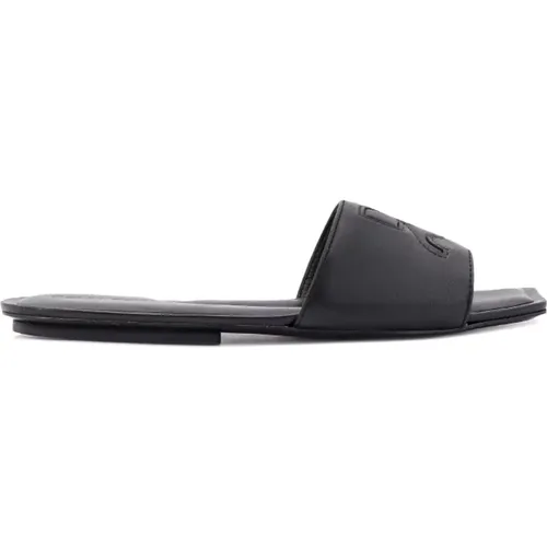 Leather Sandals with Logo , female, Sizes: 8 UK, 7 UK, 3 UK - Courrèges - Modalova
