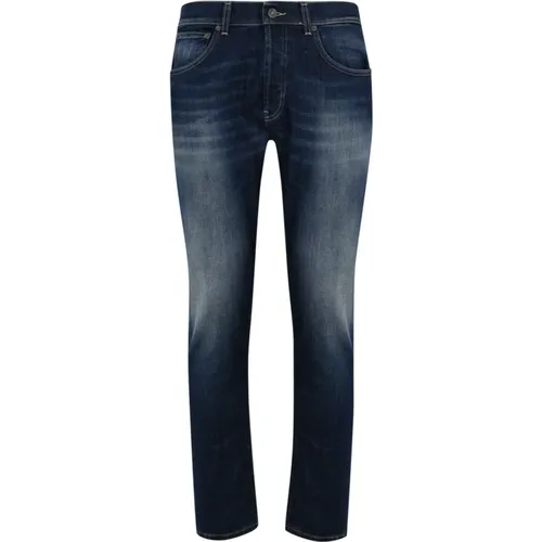 Blaue Slim Fit Jeans , Herren, Größe: W35 - Dondup - Modalova