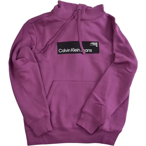 Bedruckter Logo-Hoodie - Stylischer Damen-Sweatshirt , Damen, Größe: L - Calvin Klein - Modalova