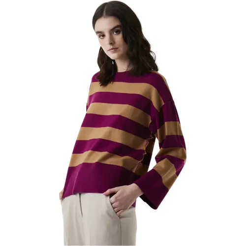 Striped Round Neck Sweater , female, Sizes: XS, M, S - Silvian Heach - Modalova