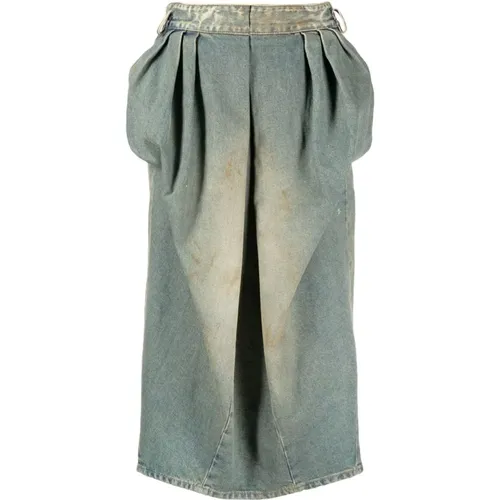 Pleated Mini Skirt , female, Sizes: L - Maison Margiela - Modalova