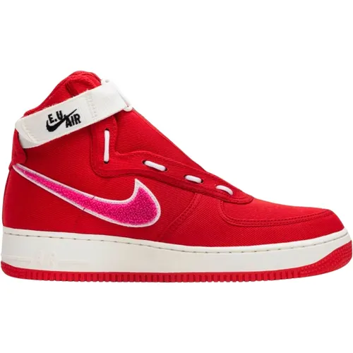 Hoch Emotionell Nicht Verfügbar Rot Weiß Sneaker , Herren, Größe: 45 EU - Nike - Modalova