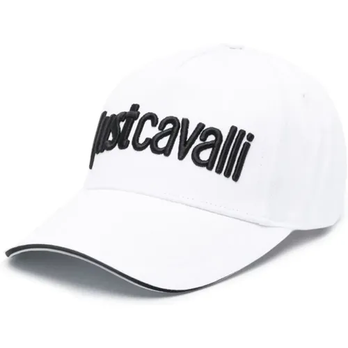 Cotton Twill Logo Embroidered Hat , male, Sizes: ONE SIZE - Just Cavalli - Modalova