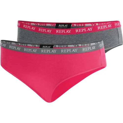 Unterhose Damen-Slip mit Logo-Bund 2er Pack , Damen, Größe: S - Replay - Modalova