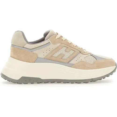 Beige Sneakers , Damen, Größe: 35 EU - Hogan - Modalova