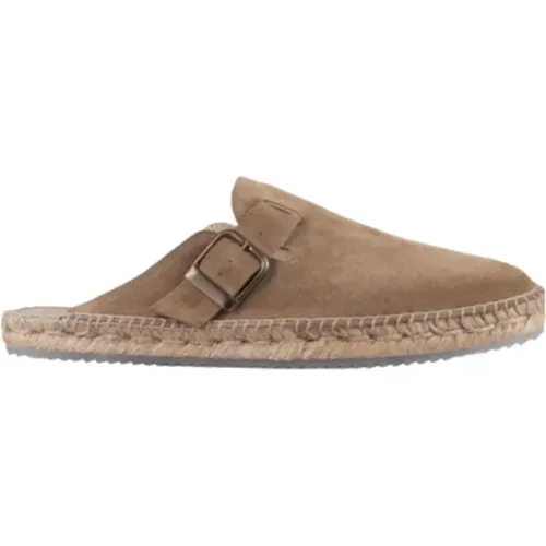 Herren Wildleder Flache Sandalen - Espadrilles - Modalova