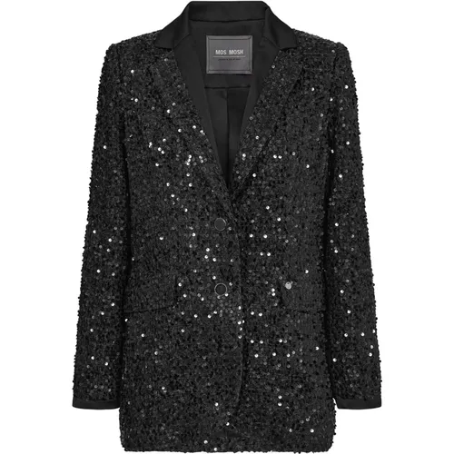 Paillettenblazer mit klassischer Silhouette - MOS MOSH - Modalova