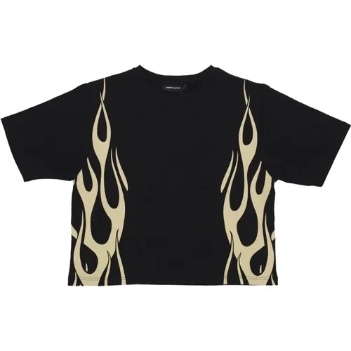 Flames Tee /off White , female, Sizes: M, L - Vision OF Super - Modalova