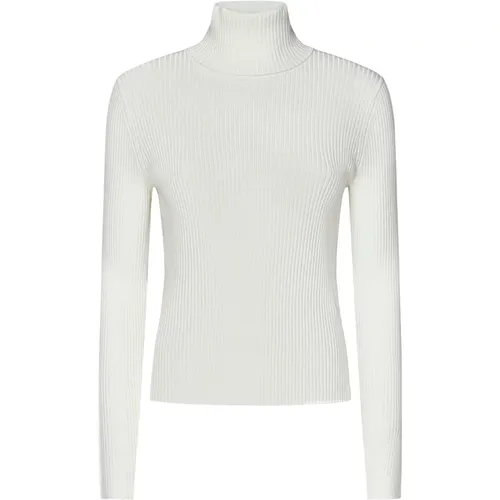 Weiße Gerippte Rollkragenpullover mit Cut-Out - P.A.R.O.S.H. - Modalova