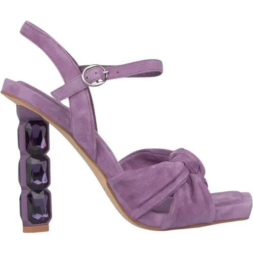 Crystal Knot Heel Sandal , female, Sizes: 4 UK, 6 UK, 3 UK, 5 UK, 7 UK - Alma en Pena - Modalova