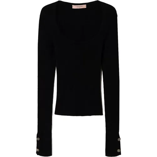 Schwarze Sweaters Set , Damen, Größe: L - Twinset - Modalova