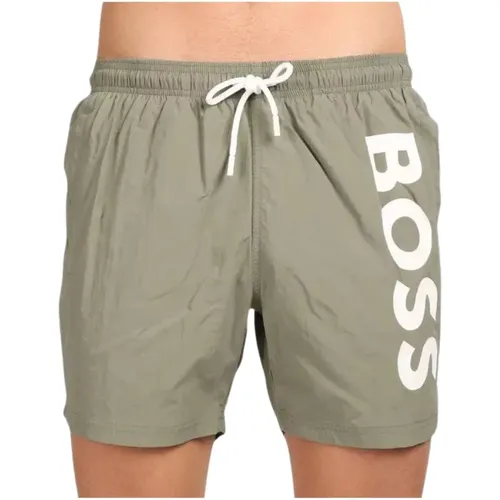 Octopus Maxi Logo Men's Swim Shorts , male, Sizes: M, S - Hugo Boss - Modalova