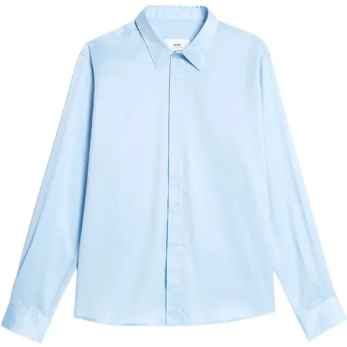 Sky Hidden Buttoning Shirt , male, Sizes: 3XL - Ami Paris - Modalova