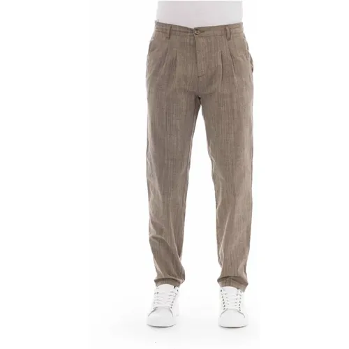 Chino Pants - Button and Zip Closure , male, Sizes: M, S, L, XS - Baldinini - Modalova