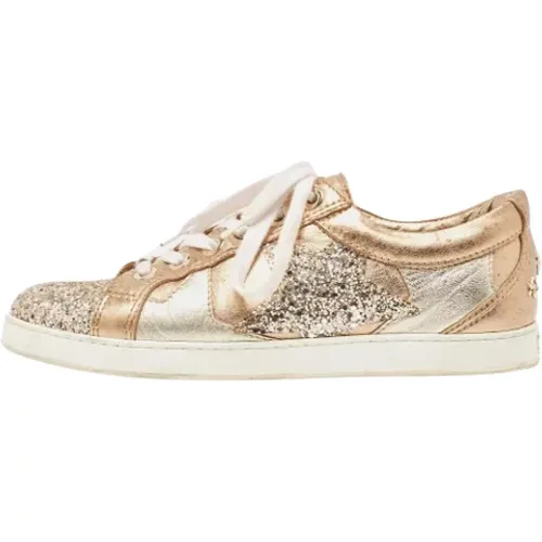 Pre-owned Leather sneakers , female, Sizes: 6 UK - Jimmy Choo Pre-owned - Modalova