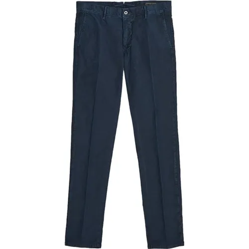 Italienische Navy Slacks - Premium Qualität , Herren, Größe: W38 - Incotex - Modalova