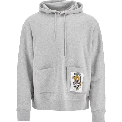 Teddybär Kapuzenpullover Sweatshirt , Herren, Größe: S - Moschino - Modalova