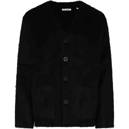 Wool Blend Cardigan with V-Neck and Button Closure , male, Sizes: XL - Our Legacy - Modalova