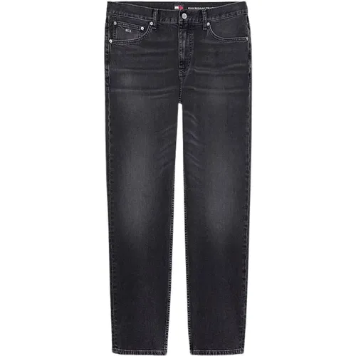 Slim Fit Straight Cut Jeans , male, Sizes: W32 - Tommy Hilfiger - Modalova